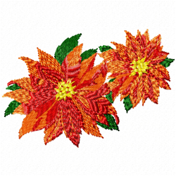 Flowers And Tree Embroidery Design 1